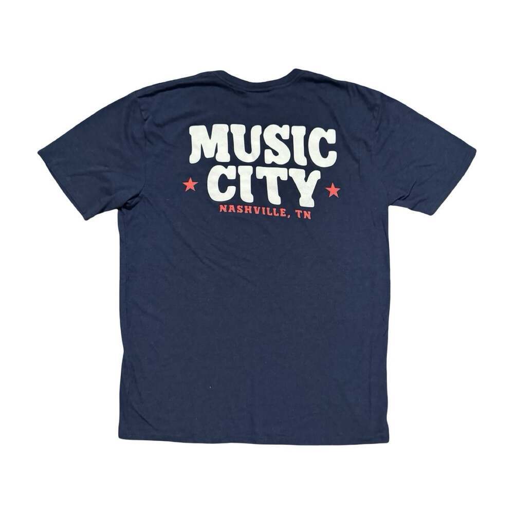 Vintage Nashville Music City Short Sleeve Tshirt Size Large